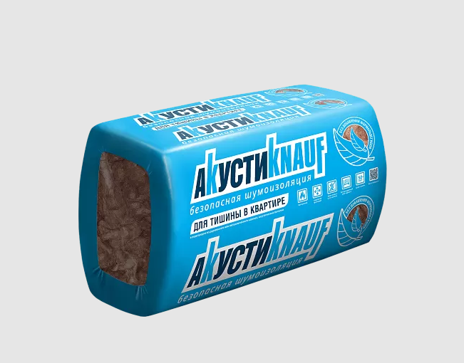 Удобная компактная упаковка звукоизоляционных плит «АкустиКНАУФ»